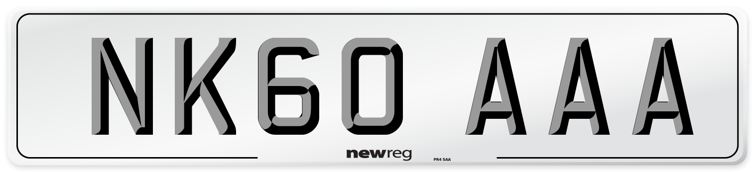 NK60 AAA Number Plate from New Reg